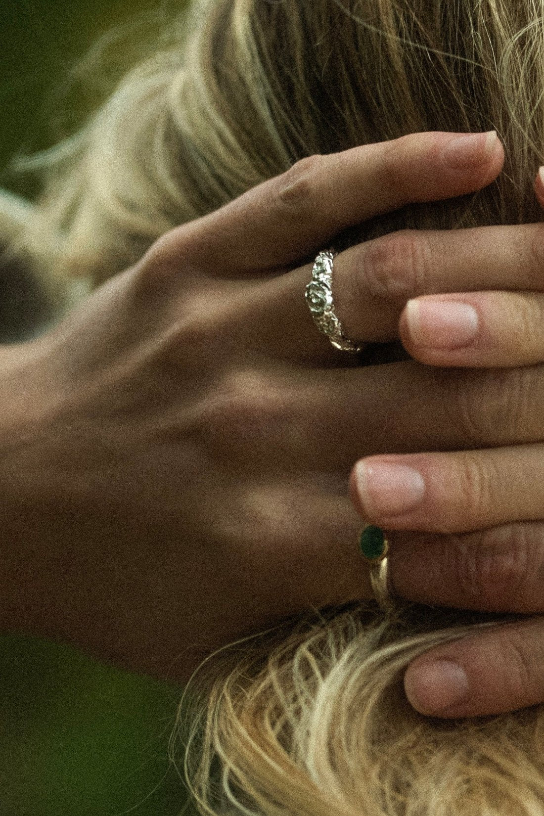 Rose sølvring stylet