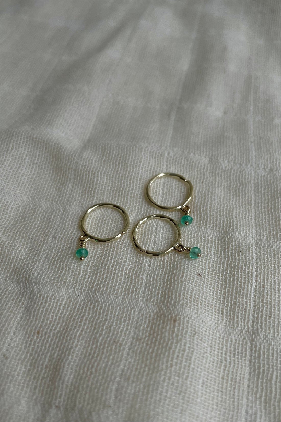 Twist Smaragd Guld Creoler